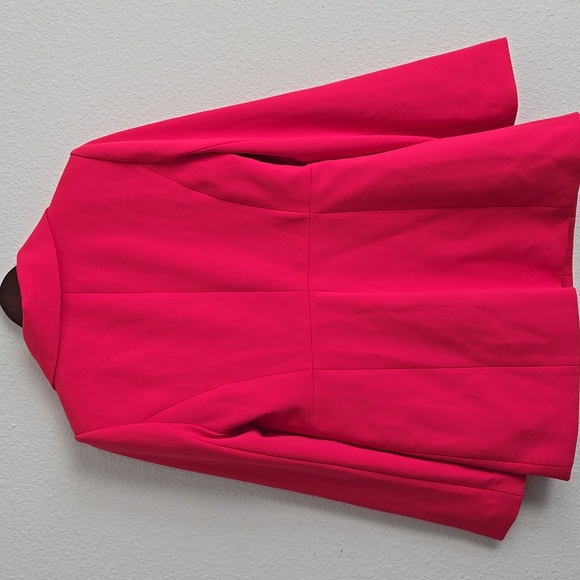 Calvin Klein Pink Work Corporate Blazer With Flare Sleeves And Snap Buttons - Picture 3 of 11